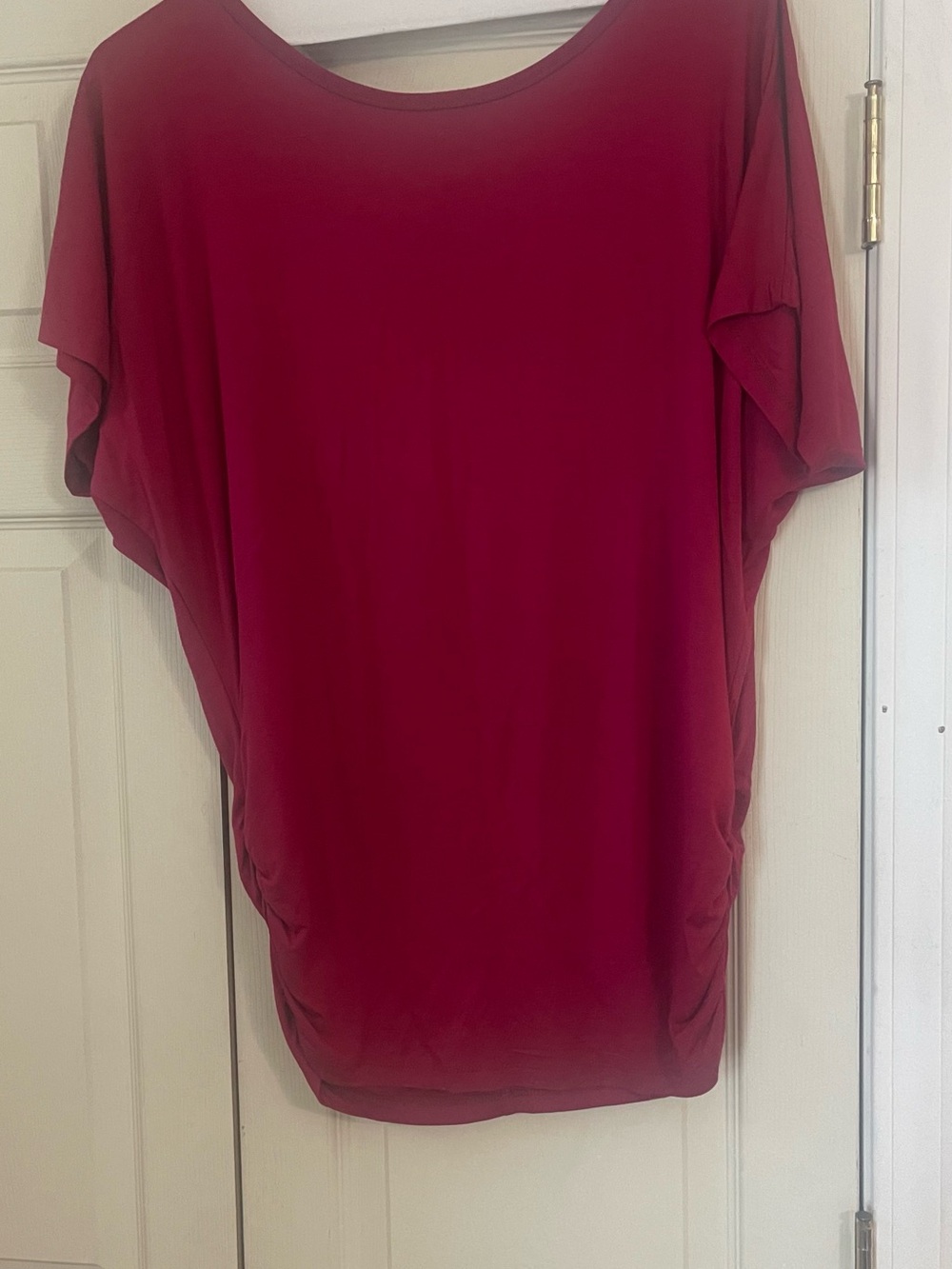 By Johnny Short-Sleeve Scoop Neck Top - Raspberry - Picture 3 of 4